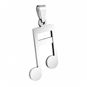 Ciondolo a Forma di Nota Musicale in Acciaio Inossidabile con Placcatura in Oro, Charm Religioso a Forma di Pesce, Ciondolo Dorato con Motivo Numerico - Product Image 2