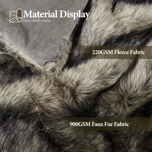 Manta de Piel Sintética de Lujo Zhengtai, 1000GSM, Felpa, Elegante, Suave, Reversible, Tipo Visón, Súper Gruesa, Cálida y Acogedora - Product Image 5