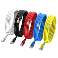 Kabel Patch Ethernet CAT5e UTP, Kabel Jaringan RJ45 Tembaga 8 Inti untuk Komputer, Switch, Kabel Kabinet