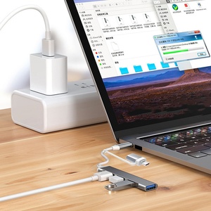 Adaptateur de transmission haute vitesse multifonctionnel pour téléphone portable et ordinateur, avec quatre ports et répartiteur de câbles - Product Image 2