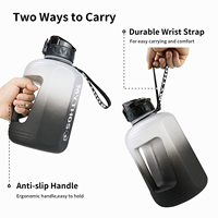 Bouteille d'eau sans BPA en plastique pour le sport, gourde en plastique à dégradé de couleurs pour le bureau, bouteilles d'eau sans BPA personnalisées