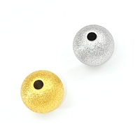 Perles en acier inoxydable hautement résistantes au ternissement, plaquées or 18 carats sous vide, finition mate, perles intercalaires en cristal pour la fabrication de bijoux DIY