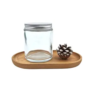 Wholesale Custom Logo Extra Large Glass Jars 200ml Apothecary Jars Glass With Lid