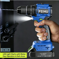 Perceuse sans fil 21V à batterie lithium, mandrin 0,8-10mm, 20+1 réglages de couple pour installation domestique et travail du bois