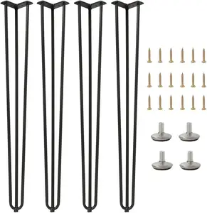 Directly Factory supply metal legs for tables modern design hair pin legs for furniture dining table base with good load-bearing