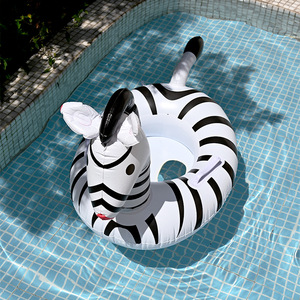 Flotador Inflable de Zebra para Niños, Juguete para Piscina, Ayuda de Flotación Acuática para Niños de 0 a 5 Años, Diseño de Animal de Dibujos Animados - Product Image 2