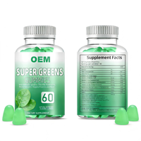 Bonbons gélifiés à la vitamine Super Greens en marque privée pour adultes - Complément alimentaire quotidien de légumes verts