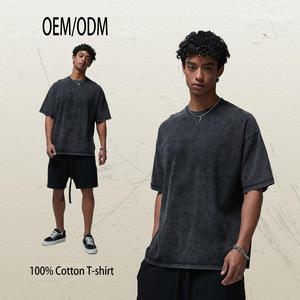 เสื้อยืดสตรีทแวร์ผ้าฝ้ายคุณภาพสูงทรงโอเวอร์ไซส์ ไหล่ตก พิมพ์ลายโลโก้ได้ตามต้องการ เสื้อยืดสีขาวเนื้อหนาสำหรับผู้ชาย - Product Image 3