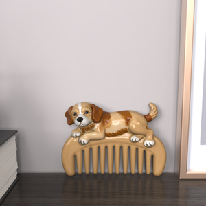 Cepillo de cerámica al por mayor para el cuidado de mascotas con diseño de cachorro para perros y gatos, masajeador, desenredante, control de la caída del pelo, peine para la circulación sanguínea - Product Image 6