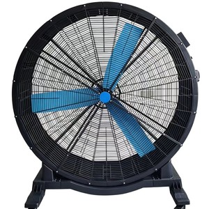 Ventilateur industriel axial 48 pouces à pales en plastique, roulement à billes, électrique, sur pied, pour la ventilation des usines et entrepôts - Product Image 1