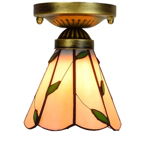 Tiffany Corridor Plafondlamp Europese Groene Glazen Knop Slaapkamer Plafondlamp Balkon Gang Portiek Plafond Verlichtingsarmaturen - Product Image 1