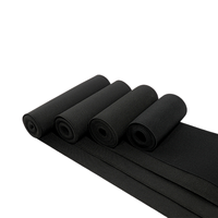 Bande élastique réglable en polyester + latex noir souple extra large de 25 mm de largeur, tissée de 15 cm, pour la correction du dos