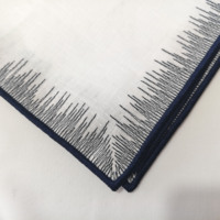 Set de table brodé en forme d'éventail au design personnalisé avec serviette carrée Set de sets de table en lin de luxe