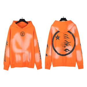 Nuova Collezione 2025: Felpa con Cappuccio Unisex in Cotone 100% Lavato con Acido, Stile High Street, con Zip e Stampa Digitale a Stelle - Edizione Infernale - Product Image 4