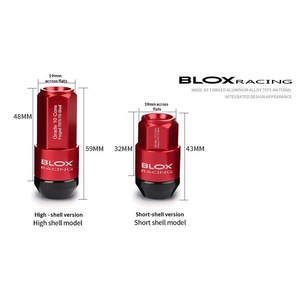 Dadi per mozzo ruota leggeri in alluminio forgiato 7075-T6 <span class=keywords><strong>BLOX</strong></span> RACING - Product Image 3