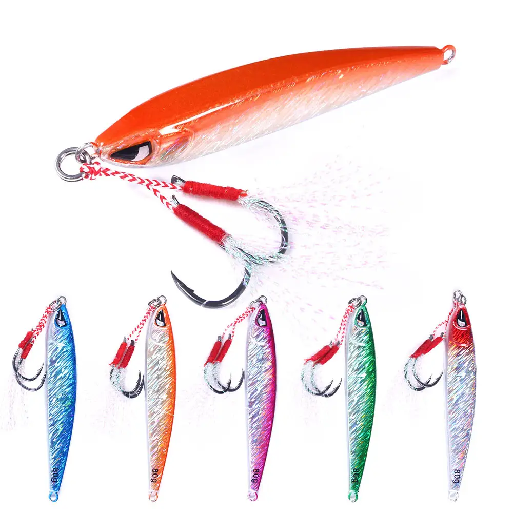 Vente en gros de leurres de pêche durs artificiels en métal, 8.7cm, 80g