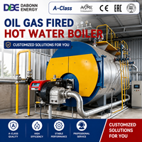 Chaudière à eau chaude au gaz GPL, 2 tonnes/h, 3000 kg/h, à tubes horizontaux, 3 passages, PLC automatique, pour usine industrielle
