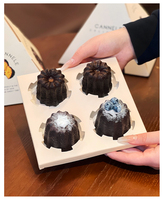 Boîte alimentaire de luxe personnalisée en forme de pyramide, emballage de dessert haut de gamme recyclable avec poignée en ficelle pour les cadeaux de mariage