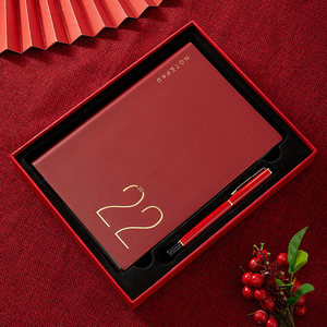 Planificador diario de oficina de cuero PU tipo A5 de edición de año personalizado con Cuaderno de calendario de 365 días - Product Image 2