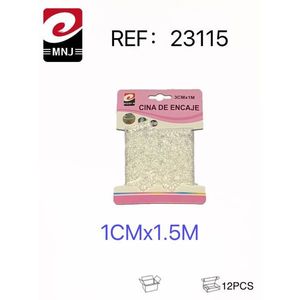 Cinta de Encaje de 1 cm de Ancho y 1.5 m de Largo, Cinta de Encaje para Manualidades, Suministros para Proyectos Creativos - Product Image 1