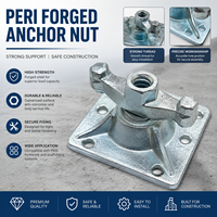 Écrou d'ancrage forgé PERI en acier galvanisé, plaque à ailettes pour tirant de coffrage, matériel de construction en béton pour échafaudages, fabricant