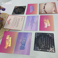 Impresión holográfica de papel personalizado de alta calidad, tarjeta de agradecimiento, tarjeta de negocios