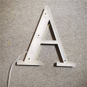 Letrero de Metal con logo de marca, letras de corte láser de <span class=keywords><strong>empresa</strong></span>, dorado, 3d, personalizado - Product Image 6