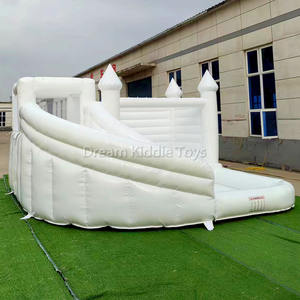 Château <span class=keywords><strong>gonflable</strong></span> blanc pour location <span class=keywords><strong>de</strong></span> fête <span class=keywords><strong>de</strong></span> mariage avec toboggan rotatif et piscine à balles, maison <span class=keywords><strong>de</strong></span> rebond <span class=keywords><strong>gonflable</strong></span> - Product Image 2