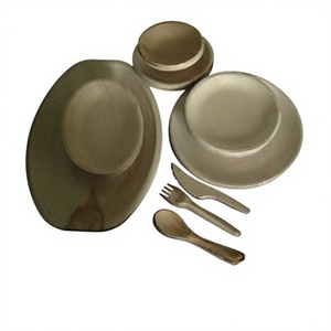 Disposable Camping Oval 14x10 Inch Palm Leaf Serving <b>Plate</b> <b>Stand</b> Solid Minimalist Design Biodegradable Compostable Eco-Friendly - Product Image 6