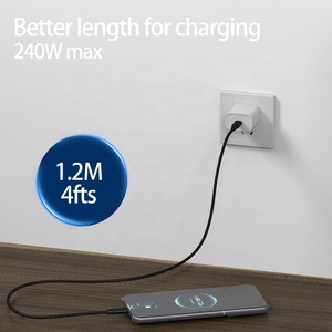 <span class=keywords><strong>Cable</strong></span> Trenzado de Nailon 2 en 1 al por Mayor, Listo para Enviar, Cargador Rápido <span class=keywords><strong>Tipo</strong></span> <span class=keywords><strong>C</strong></span> de 240W, Cables de Datos <span class=keywords><strong>Tipo</strong></span> <span class=keywords><strong>C</strong></span> con Adaptador <span class=keywords><strong>OTG</strong></span> Combinado - Product Image 6