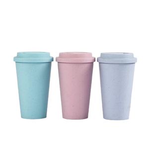 16 OZ PLA Reusable Eco-Friendly Coffee Cups with Dome Lids <b>Plastic</b> Travel Cup BPA Free Biodegradable - Product Image 1