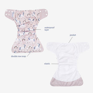<span class=keywords><strong>Coola</strong></span> Peach 3 unids/set pañal de bebé reciclable OEM/ODM pañal de tela pañales de tela reutilizables para bebés - Product Image 3