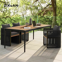 Chaises de restaurant d'hôtel, mobilier de terrasse, mobilier commercial de café, ensemble de table à manger de luxe pour jardin, tabouret de bar nordique, fauteuil d'extérieur en rotin