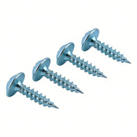 Tornillos Autorroscantes Azules y Blancos con Recubrimiento de Zinc para Techos y Vigas de Acero Ligero
