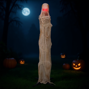 <b>Halloween</b> Holiday Supplies 6FT <b>Mummy</b> With Led Red Eyes Festive Decorations - Product Image 2
