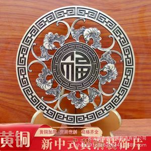 Arte y arte antiguo, decoración de pared en relieve de latón de estilo chino, parche decorativo 226327, engrosado para sofá, entrada, respaldo de silla - Product Image 4