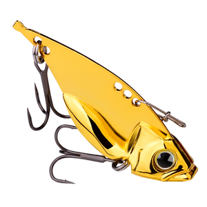 เหยื่อตกปลาโลหะแบบจมน้ำเร็ว VIB Blade Baits 5-20 กรัม - เหยื่อปลอมแบบ Sling Blade สีทองและสีเงิน สำหรับตกปลา Walleye - Product Image 4