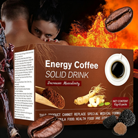 Poudre de café à l'extrait de maca pour l'énergie instantanée des hommes adultes, pour la force et l'amélioration masculine