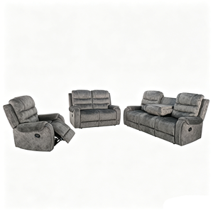 Sillón Reclinable de Terciopelo Estilo Europeo con Estructura de Madera, Extensible, Giratorio, de Tres Plazas, para Sala de Estar - Product Image 4