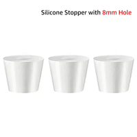 Bouchon conique en caoutchouc silicone avec trou, de qualité alimentaire, pour baril de fermentation, valve de sas de fermentation, brassage de bière maison