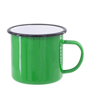Taza de café esmaltada para beber té, 350ml, 500ml, para acampar al aire libre, picnic, <span class=keywords><strong>verde</strong></span> del ejército, logotipo personalizado - Product Image 4