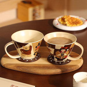 แก้วกาแฟลายการ์ตูนน่ารัก ดีไซน์สวยงาม ใช้สำหรับกาแฟและน้ำ เซรามิก เหมาะสำหรับมื้อเช้า คุณภาพดี บรรจุในกล่องของขวัญสวยงาม - Product Image 2