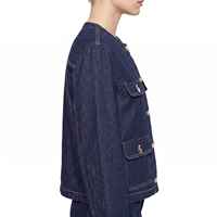 Chaqueta vaquera vintage estampada para mujer, transpirable, ecológica, estilo europeo americano, versátil, con botones, para otoño