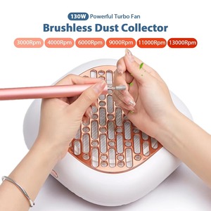 Collecteur de poussière pour ongles LBT professionnel, 130W, aspiration puissante, écran LED, vitesse réglable 3000-13000 tr/min, filtre réutilisable, salon, domicile - Product Image 1