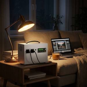 สถานีไฟฟ้าพกพา 1200W เครื่องกำเนิดไฟฟ้าพลังงานแสงอาทิตย์แบบคู่ AC ช่อง USB 12V สำหรับตั้งแคมป์ ใช้ในบ้าน สำรองไฟ  แบบออลอินวัน - Product Image 2