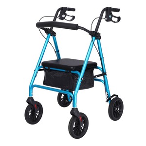 Lightweight <b>Rollator</b> Walker With Seat And Storage Basket For Seniors Mobility Aid Folding Design Easy Operation Durable - Product Image 1