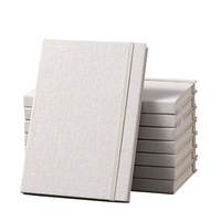 Organiseur de planification A3 avec logo personnalisé, couverture en lin, journal de bureau, reliure cousue, 80 feuilles, vente en gros, cadeau promotionnel