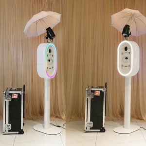 2025 트렌드 타원형 iPad 사진 부스 기계 셀카 Dslr 포토 부스 LED RGB 조명 경량 파티 웨딩 포토 부스 - Product Image 2