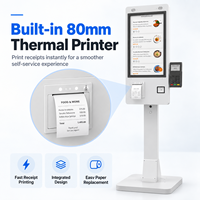 Kiosque de point de vente sur pied de 21,5 pouces, Intel N5095, Full HD, imprimante intégrée de 80 mm, lecteur de code QR pour les supermarchés et les caisses de vente au détail