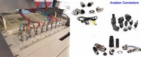 Conector de Alta Corriente GX20 de 2, 3, 4, 5, 6, 7, 8, 9, 10 y 12 Pines, Carcasa Metálica, Montaje en Panel con Brida de 4 Orificios, Rosca, Conector de Soldadura, Plateado